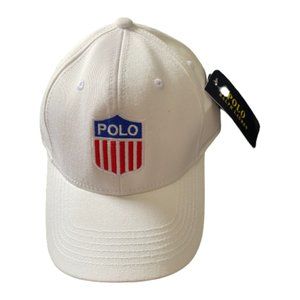 NWT Polo Ralph Lauren White Classic Cotton Baseball Cap Logo Embroidered